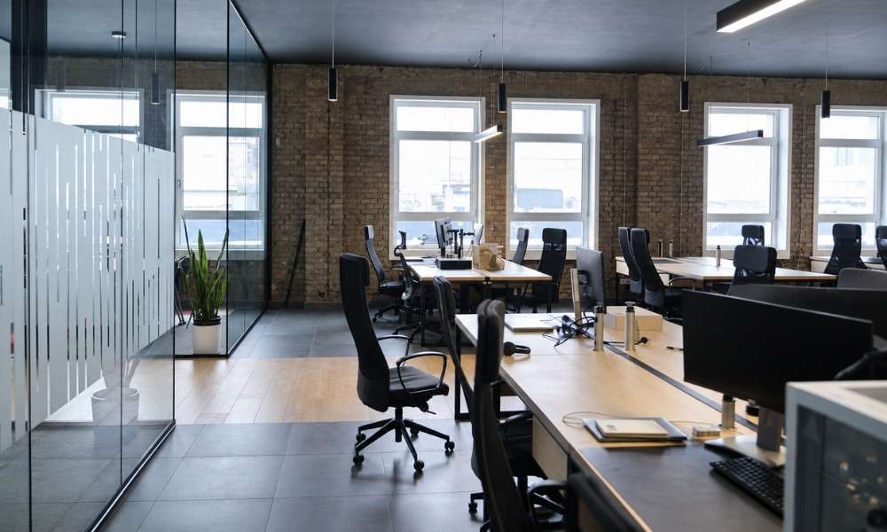 Contemporary open space office interior