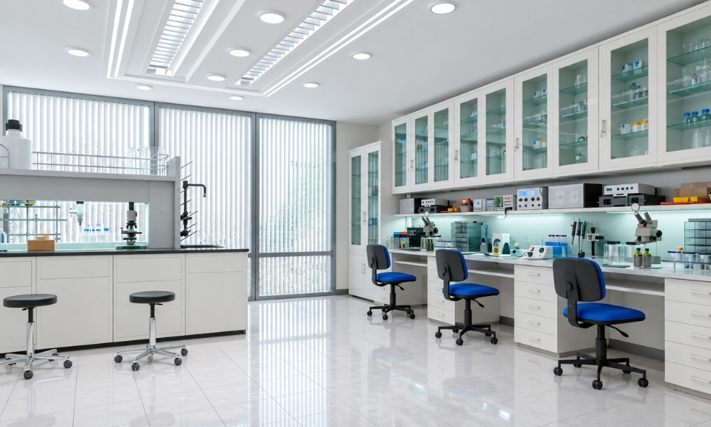 clean, modern science and research laboratory